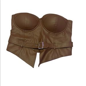 Brown mini top